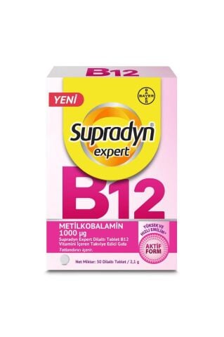 Supradyn Expert Dilaltı Tablet B12 Vitamini İçeren Takviye Edici Gıda