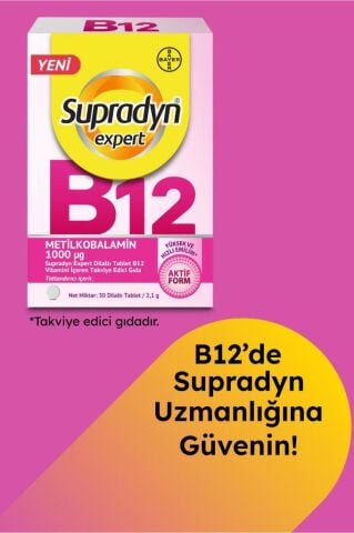 Supradyn Expert Dilaltı Tablet B12 Vitamini İçeren Takviye Edici Gıda
