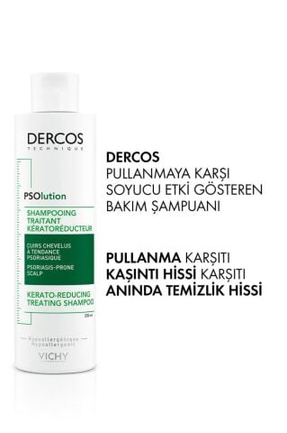 Vichy Dercos Psolution Pullanmaya Karşı Soyucu Etki Gösteren Saç Bakım Şampuanı 200 Ml