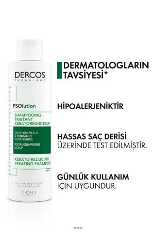 Vichy Dercos Psolution Pullanmaya Karşı Soyucu Etki Gösteren Saç Bakım Şampuanı 200 Ml